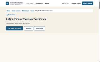 Pearl Senior Center website