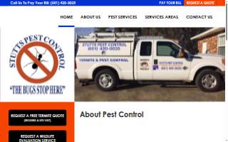 Stutts Pest Control of Flowood website