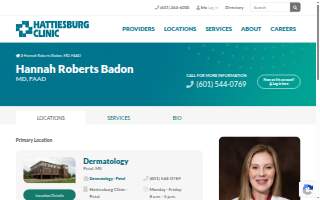 Hannah Roberts Badon, MD, FAAD - Hattiesburg Clinic Dermatology – Petal website