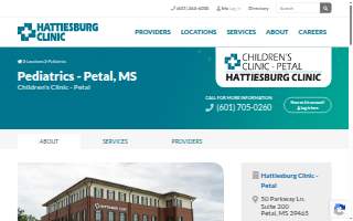 Hattiesburg Clinic The Pediatric Clinic website
