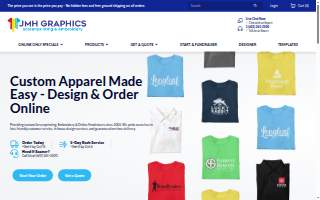 JMH Graphics - Screenprinting & Embroidery website