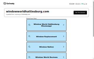 Window World of Hattiesburg website