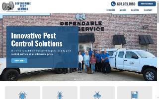 Dependable Pest Service website