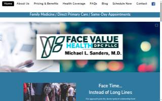 Face Value Health DPC PLLC Michael L. Sanders, M.D. website