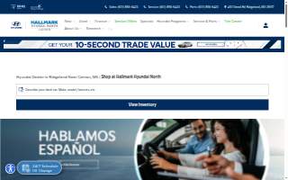 Hallmark Hyundai North website