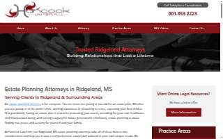 Hancock Law Firm: Estate & Family Attorneys website