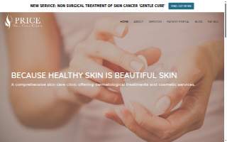 Price Skin Care Clinic website