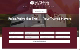 Styles Moving of Ridgeland website