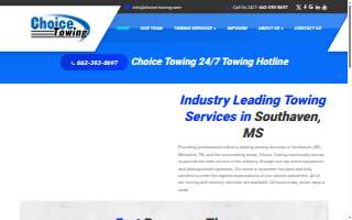 Choice Towing website