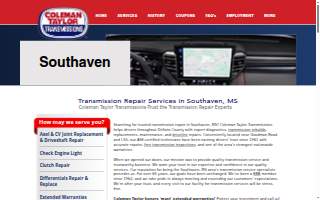 Coleman Taylor Transmissions of Southaven website