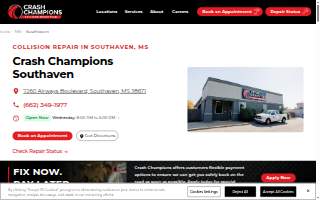 Crash Champions Collision Repair Southaven website