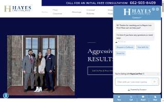 Hayes Law Firm website