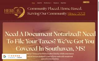 Here 4U Notary & Tax Solutions, LLC website