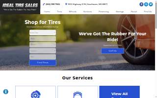 Ideal Tire Sales website