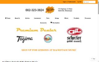 Backstage Music website