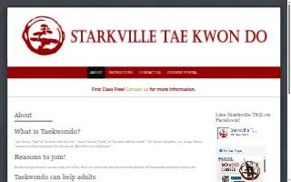 Starkville Tae Kwon Do website