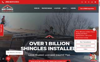 Best Choice Roofing of Tupelo website