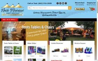 North MS Party Rentals website