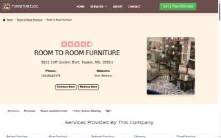 Room To Room Furniture website