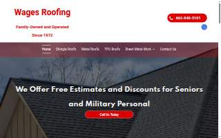 Wages Sheet Metal & Roofing website
