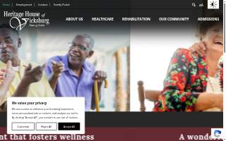 Heritage House of Vicksburg Nursing Center website