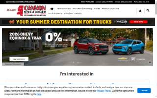 Cannon Chevrolet GMC of West Point website