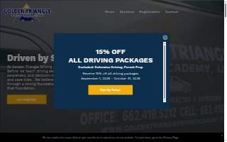 Golden Triangle Driving Academy website