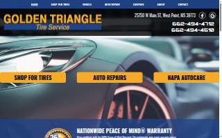 Golden Triangle Tire website