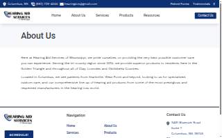 Hearing Aid Services of Mississippi website