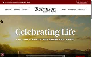 Robinson Funeral Home website