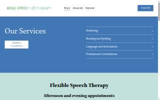 Bold Speech Therapy, LLC website
