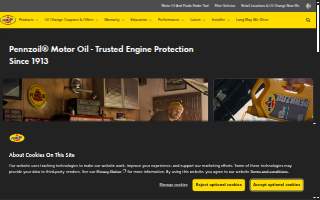 Pennzoil Express Lube website