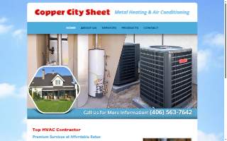 Copper City Sheet Metal Heating & Air Conditioning website