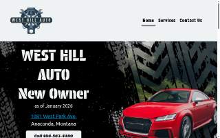 West Hill Auto website
