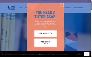 Big Sky Tutoring website
