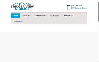 Bridger View Storage website