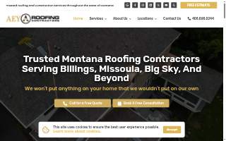 AEY Roofing Contractors website
