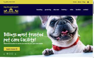 Big Sky Pet Resort website