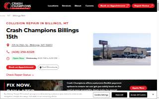 Crash Champions Collision Repair Billings 15th website
