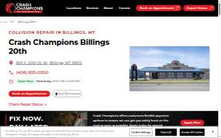 Crash Champions Collision Repair Billings 20th website