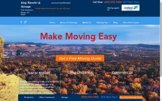 King Transfer & Storage website
