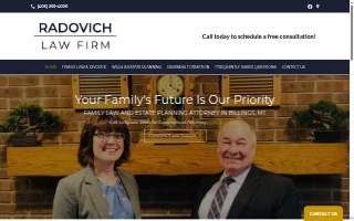 Radovich Law Firm website