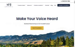 AFJ Law Firm PLLC - Montana Personal Injury & Car Accident Lawyer of Bozeman website