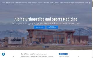 Alpine Orthopedics and Sports Medicine website