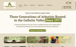 Arbor Medic Tree Service and Lawn Care website