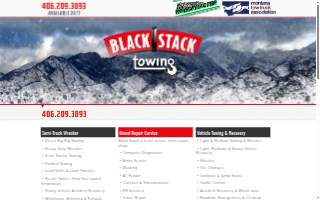 Black Stack Towing website