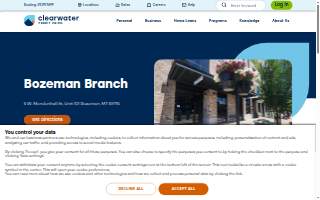 Clearwater Credit Union of Bozeman website