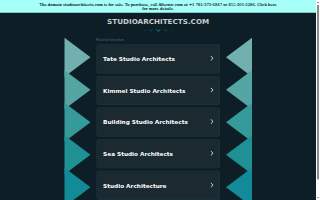 Studio Architects website