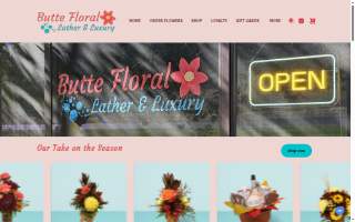 Butte Floral Lather & Luxury website