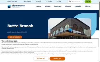 Clearwater Credit Union of Butte website